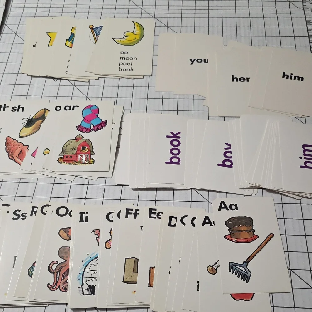 10-Sets Flash Cards Alphabet Shapes Capital Lowercase Picture Educatnl, Complete